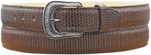 Load image into Gallery viewer, Silverton Tooled Weave All Leather Western Belt (Brown)