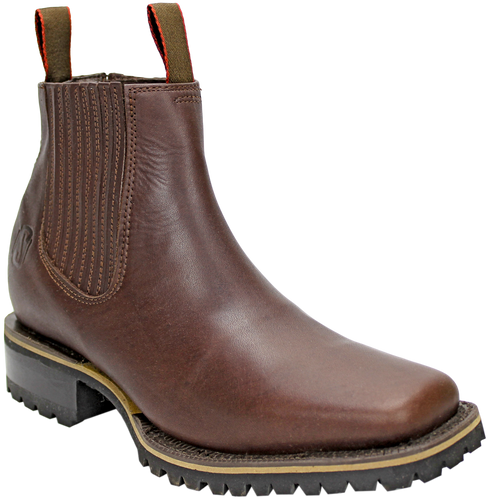 Silverton Tractor Sole Leather Short Boot (Brown)